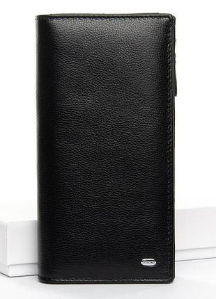 Женский кожаный кошелек dr.bond wmb-3m черный натуральная кожа