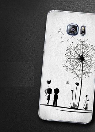 Чехол-накладка tpu image dandelion для samsung galaxy s6 edge+/g928