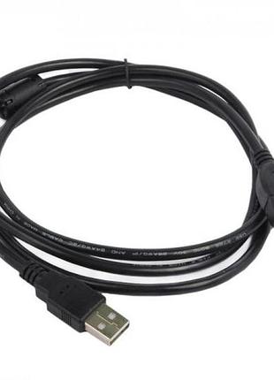 Удлинитель usb (папа-мама) кабель 1,5 метра черный