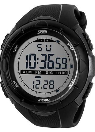 Мужские спортивные часы skmei 1025 черные