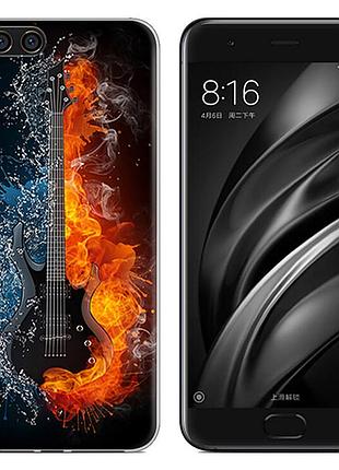 Чехол-накладка tpu image guitar для xiaomi mi 6