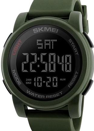 Мужские спортивные наручные часы skmei 1257 зеленые