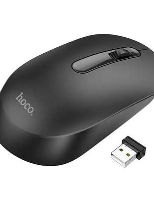 Мишка безпровідна hoco gm14 2.4g для пк та ноутбуків чорна