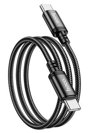 Кабель для зарядки телефона hoco x89 type-c to type-c 60w 1м черный