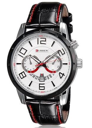 Часы мужские curren frost black white