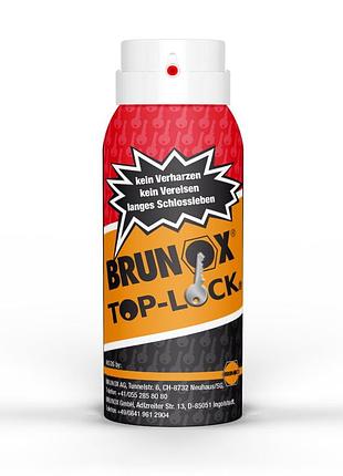 Смазка для замков и петель, спрей brunox top lock 100ml