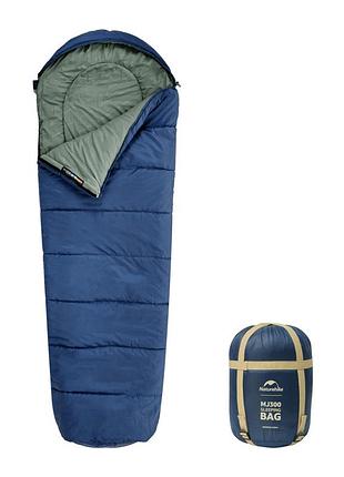 Спальник з капюшоном naturehike mj300 cnk2300sd014, темно-блакитний