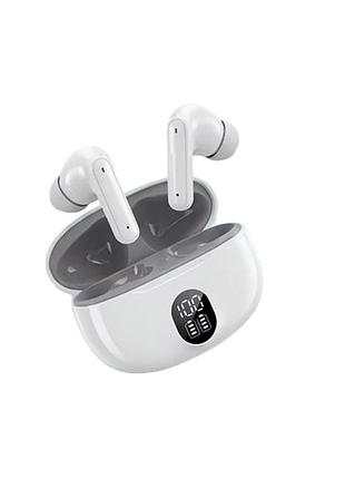 Беспроводные наушники с микрофоном и кейсом tws53w белый