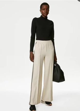 Широкие брюки с боковой полосой с карманами marks spencer