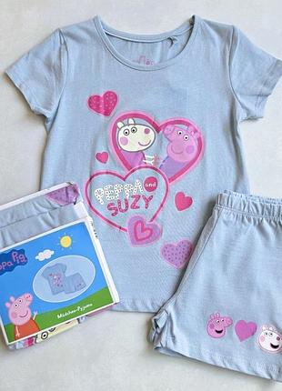 Дитяча піжама літня peppa pig 98-104 см для дівчаток