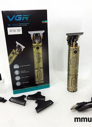 Машинка для стрижки мужская vgr v-085, электробритва с насадками для бороды и окантовочная машинка