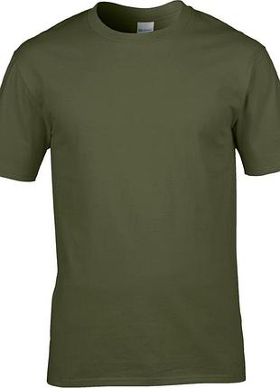 Футболка мужская gildan premium cotton оливковый s