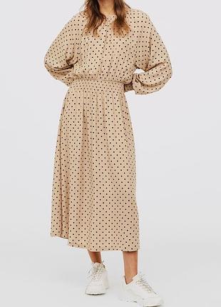 ✅красивое платье в горошек h&m💐