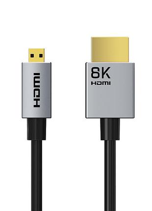 Кабель cabletime micro hdmi (m) - hdmi (m) 8k/60hz, 48gbps, 0.5 м (ch16e)
