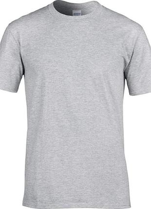 Футболка gildan premium cotton серый меланж l