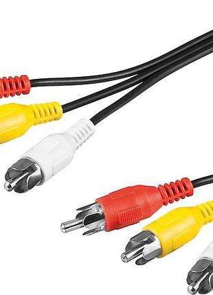 Кабель 3rca на 3rca (тато-тато) 1.5м (чорний) 840