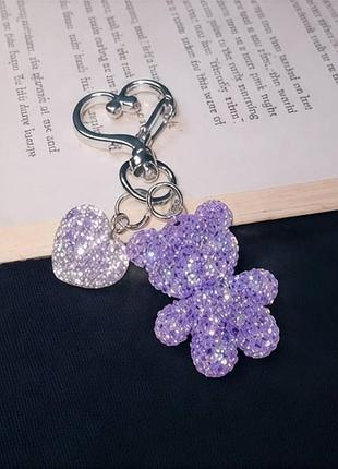 Брелок swarovski color bear purple 791918