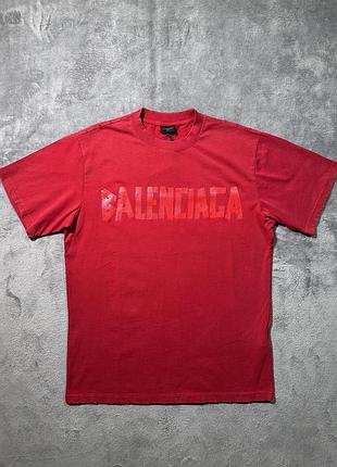 Футболка тишка balenciaga type pink t-shirt оверсайз с м