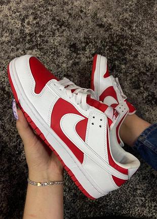 Кросівки чоловічі nike sb dunk low retro red white (41, 44 розмір)