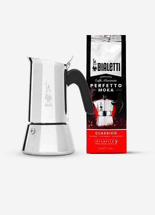 Набір bialetti venus + кава мелена perfetto moka classico