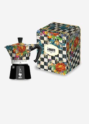 Гейзерна кавоварка + коробка moka express bialetti x mackenzie-childs