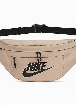 Бананка велика nike 0073 поясна сумка найк бежева