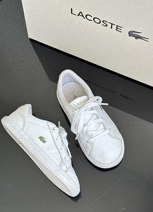 Дитячі білі кеди lacoste 17-18см