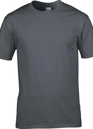 Футболка gildan premium cotton темно-серая l