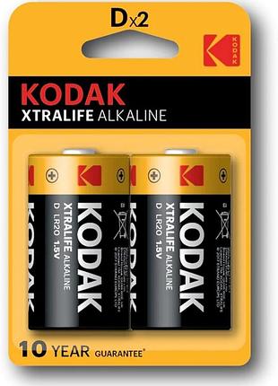 Батарейки kodak xtralife lr20 1x2 шт. блістер 58586