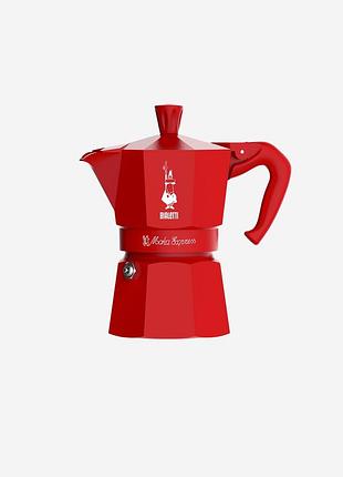 Гейзерна кавоварка bialetti moka express magico ricordo червона