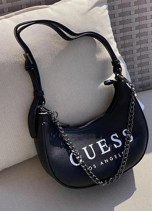 Жіноча сумка guess багет чорна