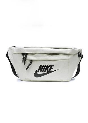 Бананка велика nike tech hip pack найк поясна сумка бежева молочна