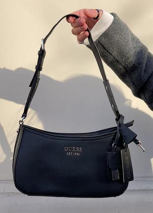 Жіноча сумка guess багет чорна