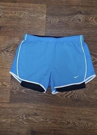 Класні спортивні шорти велосипедки 2в1 nike оригінал