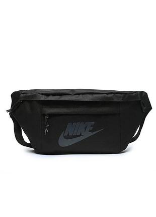 Бананка велика nike tech hip pack найк поясна сумка чорна сіре лого