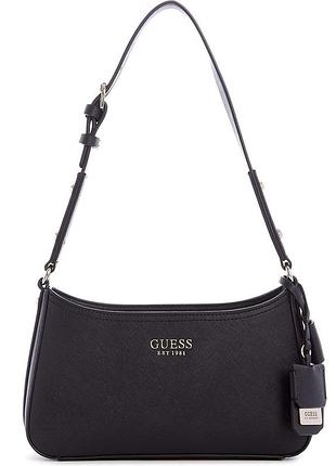 Жіноча сумка guess багет через плече чорна