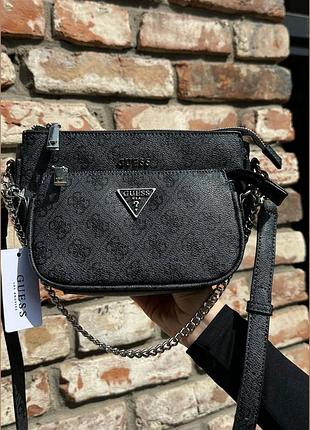 Женская сумка guess 136 кросс-боди серая