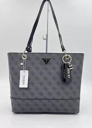 Женская сумка g004x guess шопер серая