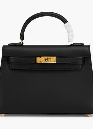 Жіноча сумка hermes kelly 19 чорна