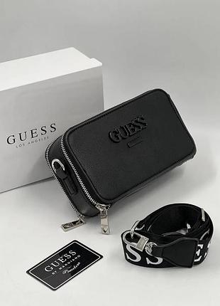 Жіноча сумка guess крос-боді чорна