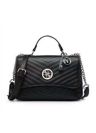 Жіноча сумка guess 004 крос-боді чорна