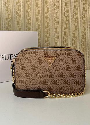 Женская сумка guess 190 кросс-боди бежевая