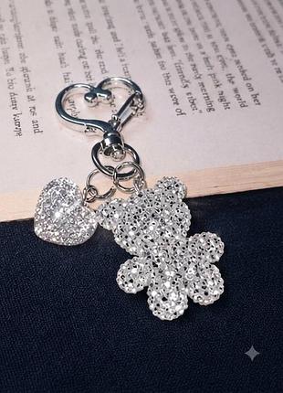 Брелок swarovski color bear silver 791432