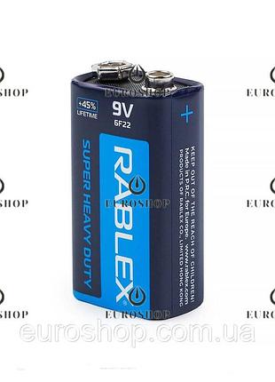 Батарейка крона rablex сольова 6f22 9v (1шт/10шт/500шт) 46143