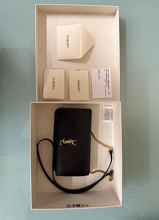 Сумка yves saint laurent phone holder black