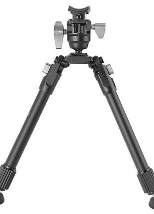 Сошки для оружия vanguard eq-precision 2qs a, picatinny/антабка, 26.5-36.5 см, шаровая головка, алюминий, черные