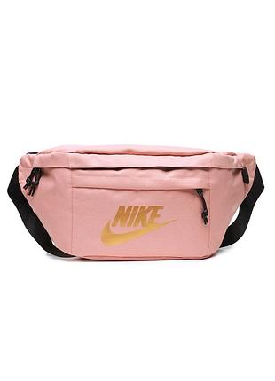 Бананка велика nike tech hip pack найк поясна сумка рожева жіноча