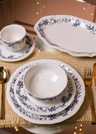 Столовый сервиз из фарфора vintage elegant 32 предмета на 6 персон