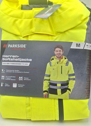 Куртка робоча чоловіча parkside м (48/50 eu) зі світловідбивними елементами, жовто-чорна