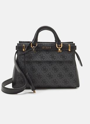 Женская сумка guess 088 с двумя ручками серая